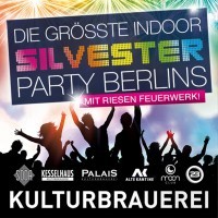 Silvester<br><small>in der Kulturbrauerei</small><br><small><small>die größte Indoor-Silvesterparty Berlins</small></small>