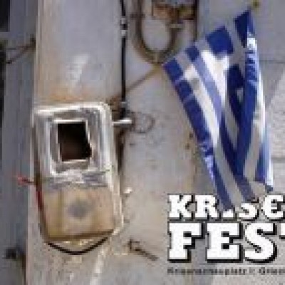 Krisenfest: "KRIS&#8364;NSCHAUPLATZ GRIECHENLAND"